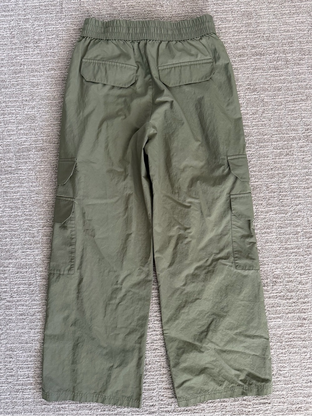 Abercrombie & Fitch X Jen Reed Army Green Pull On Wide Leg Cargo Pants Small S - Picture 3 of 4